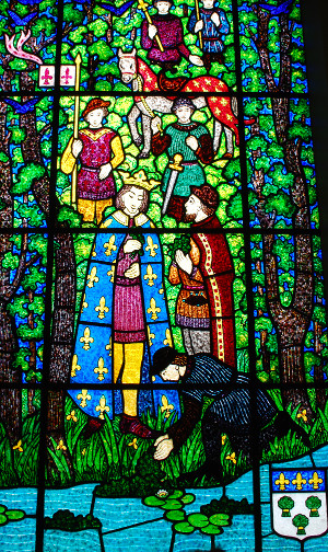 Saint Louis stained glass window in Vernon