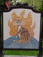 cat mosaic mosaique de chat 
