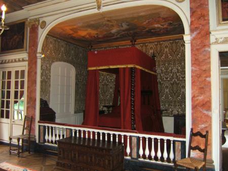Parade suite bedroom at Chateau de Bonnemare