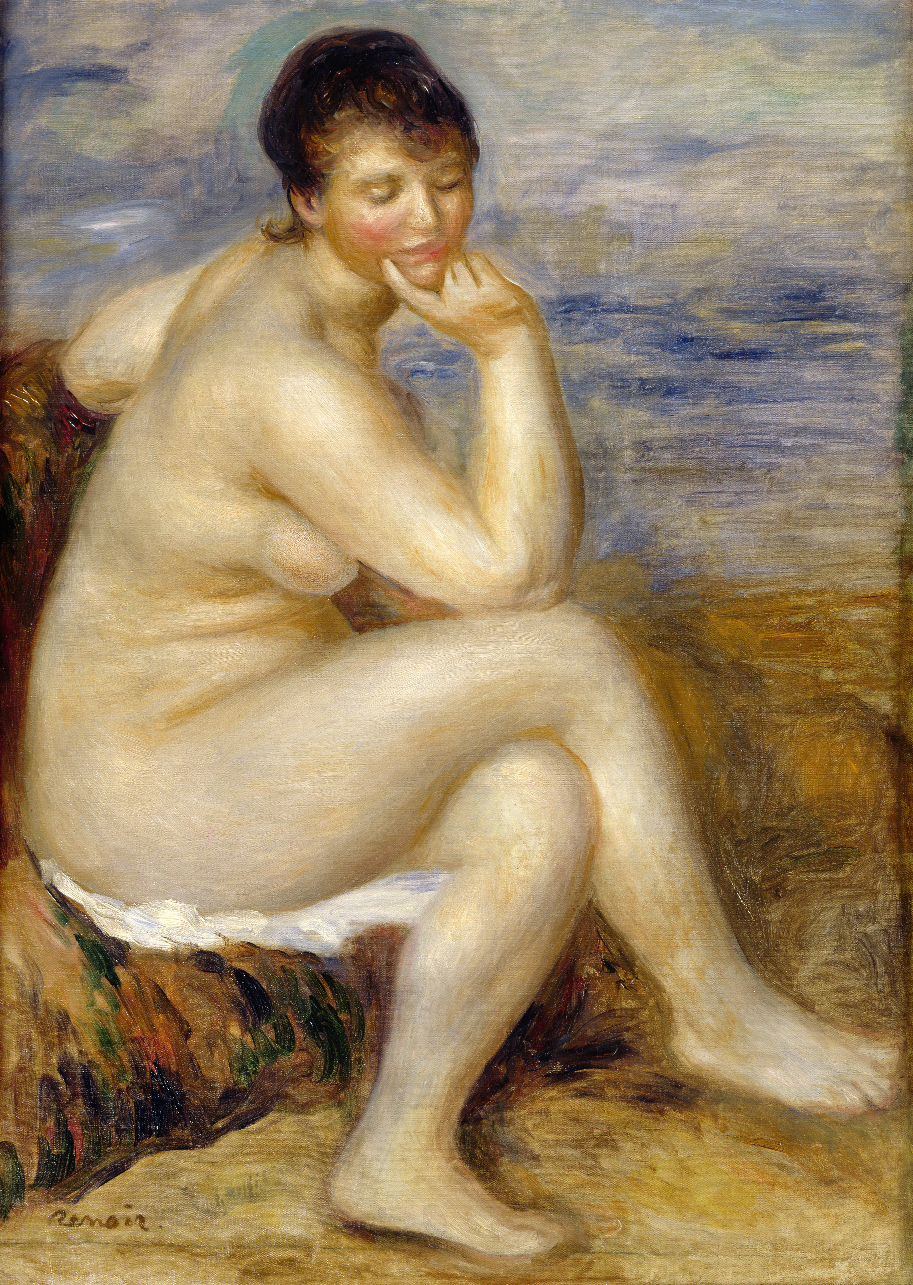 Baigneuse assise sur un rocher, Pierre-Auguste Renoir